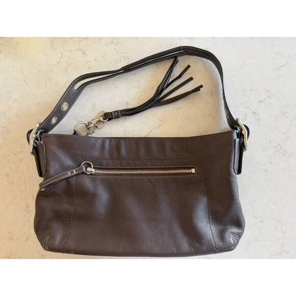 Excellent Condition COACH 01417 One Shoulder Bag Brown Leather 19a